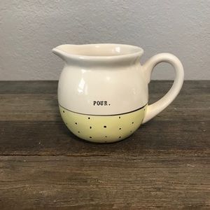 Rae Dunn Pour Creamer Yellow Polka Dots